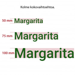 Oma tekstitarra 6-10 kirjainta - vihreä
