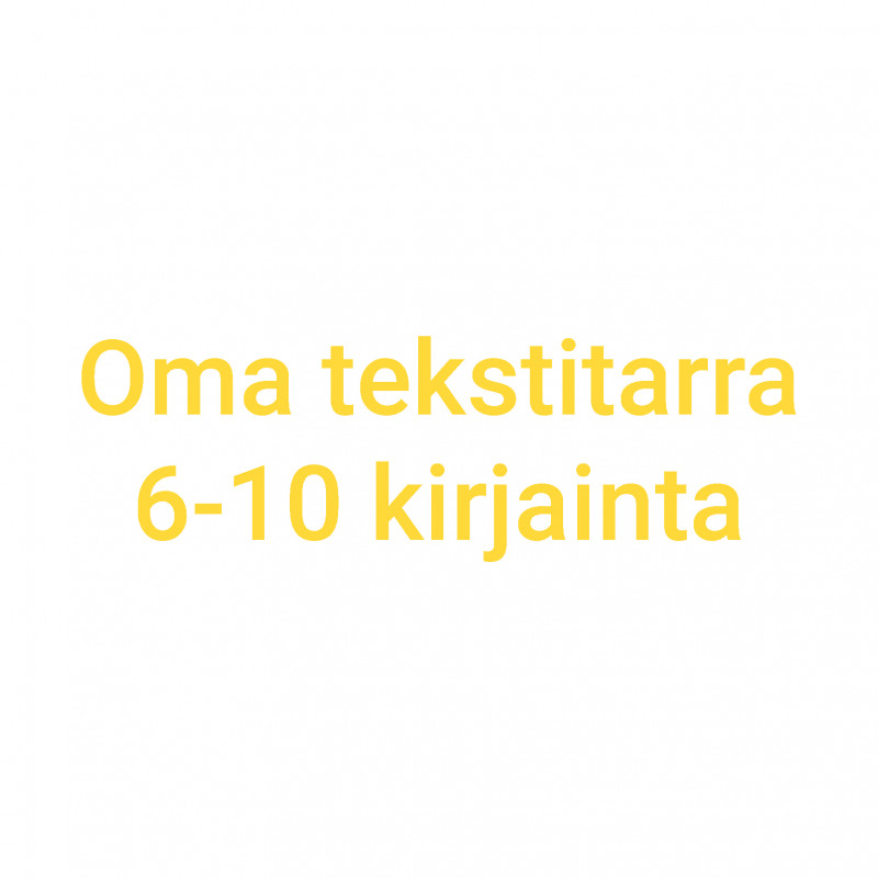 Oma tekstitarra 6-10 kirjainta - keltainen