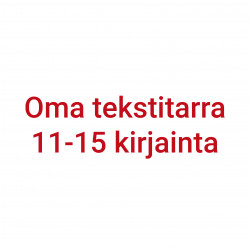 Oma tekstitarra 11-15 kirjainta - punainen