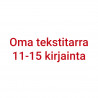 Oma tekstitarra 11-15 kirjainta - punainen