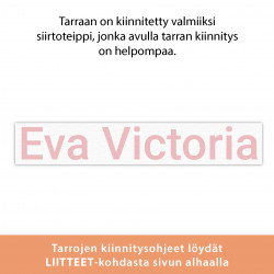 Oma tekstitarra 11-15 kirjainta - punainen