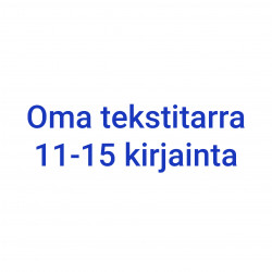 Oma tekstitarra 11-15 kirjainta - sininen