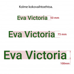 Oma tekstitarra 11-15 kirjainta - vihreä