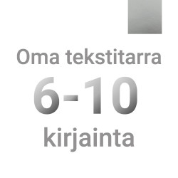 Oma tekstitarra 6-10 kirjainta - hopea
