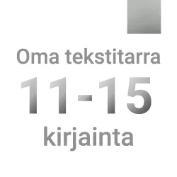 Oma tekstitarra 11-15 kirjainta - hopea