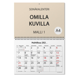 Tilaa seinäkalenteri omilla kuvilla