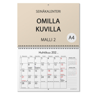 Kuvakalenteri omilla kuvilla suomalaisesta verkkokaupasta