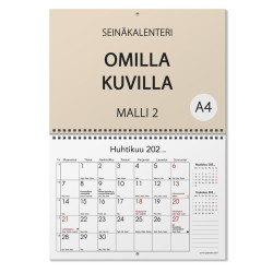 Kuvakalenteri omilla kuvilla suomalaisesta verkkokaupasta