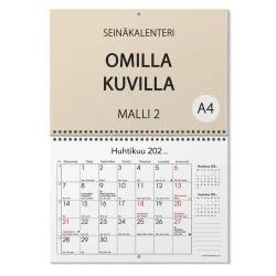 Kuvakalenteri omilla kuvilla suomalaisesta verkkokaupasta
