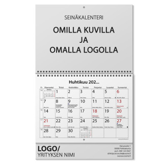 Tilaa seinäkalenteri omilla kuvilla ja omalla logolla