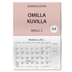 Kalenteri A4 omilla kuvilla