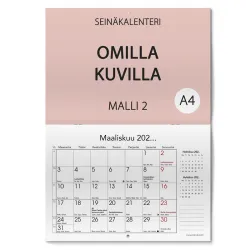 Kalenteri A4 omilla kuvilla
