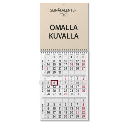 Tilaa seinäkalenteri trio omalla kuvalla
