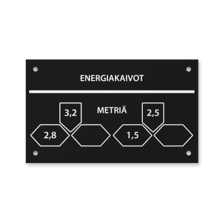 Energiakaivojen sijaintikilpi 100x60 mm