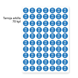 RE85 polttoaineenmerkintätarra