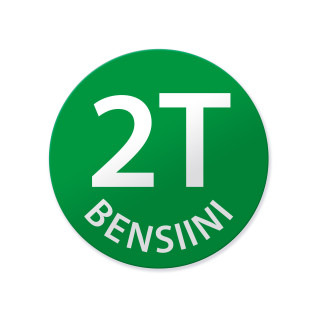 Pienmoottoribensiini 2T merkintätarra