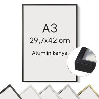 Alumiinikehys A3 tasainen profiili 7,8 mm