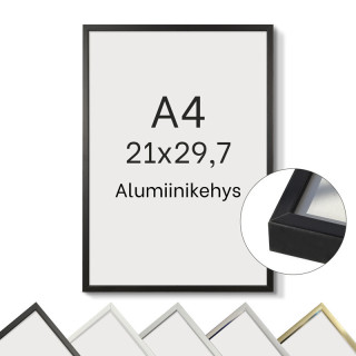 Alumiinikehys A4 tasainen profiili 7,8 mm