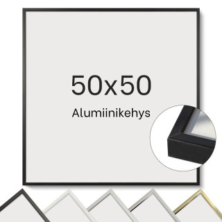 Alumiinikehys 50x50 cm tasainen profiili 7,8 mm