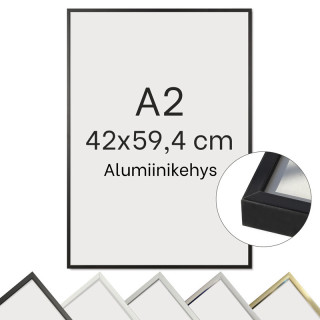 Alumiinikehys A2 tasainen profiili 7,8 mm