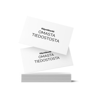 Tilaa käyntikortit omasta valmiista aineistosta