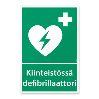 Kiinteistössä defibrillaattori