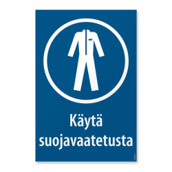 Käytä suojavaatetusta - ISO 7010 määräysmerkki