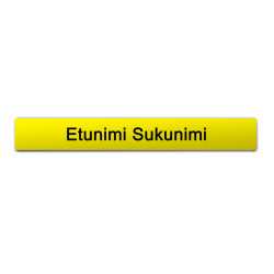 Nimikilpi keltainen