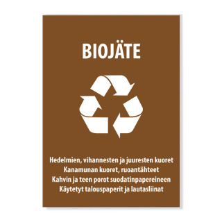 Biojätekeräystarra 150x210 mm