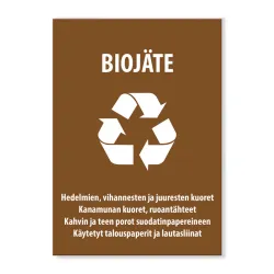 Biojätekeräystarra 150x210 mm