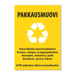 Pakkausmuovinkeräystarra 150x210 mm