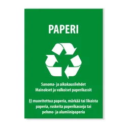 Paperinkeräystarra 150x210 mm