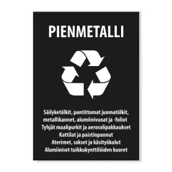 Pienmetallinkeräystarra 150x210 mm