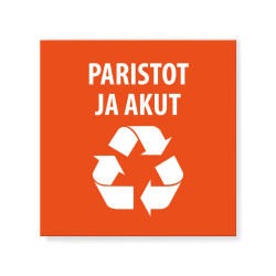 Paristot ja akut -tarra
