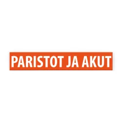 Paristot ja akut -tarra 340x60 mm
