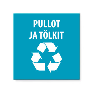 Pullot ja tölkit -tarra