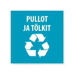Pullot ja tölkit -tarra