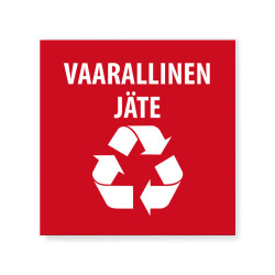 Vaarallisen jätteen keräys -tarra