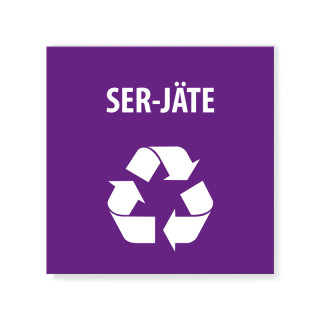 SER-jätteen keräys -tarra