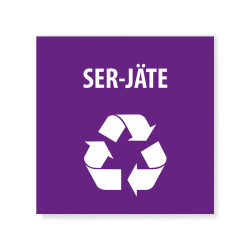 SER-jätteen keräys -tarra