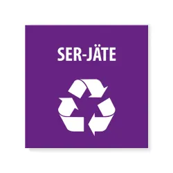 SER-jätteen keräys -tarra