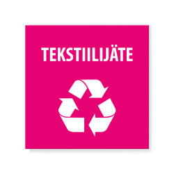 Tekstiilijätekeräys -tarra