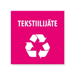 Tekstiilijätekeräys -tarra