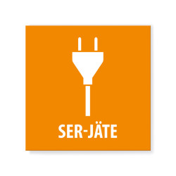 SER-jätteen keräys -tarra