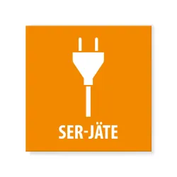 SER-jätteen keräys -tarra