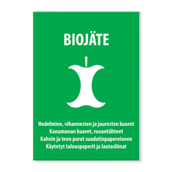 Biojätekeräystarra 150x210 mm