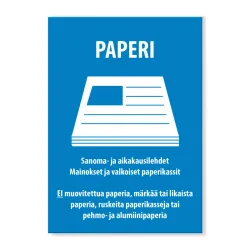 Paperinkeräystarra 150x210 mm