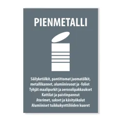 Pienmetallinkeräystarra 150x210 mm