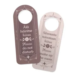 Tilaa ovikyltti Älä häiritse hotelliin ja majoitustiloihin helposti netistä