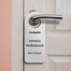 Ovikyltti ripustettuna ovenkahvaan